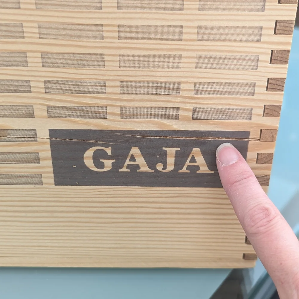 Wooden Wine Crate Storage Box, Italian Wine Box, Rustic Home Decor, Gaja